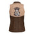 Cowcat Women Sleeveless Polo Shirt Cowboy Cat Meowdy Retro Western Yoke Brown - Wonder Print Shop