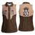 Cowcat Women Sleeveless Polo Shirt Cowboy Cat Meowdy Retro Western Yoke Brown - Wonder Print Shop