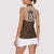 Cowcat Women Sleeveless Polo Shirt Cowboy Cat Meowdy Retro Western Yoke Brown - Wonder Print Shop