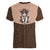 Cowcat Women V-Neck T-Shirt Cowboy Cat Meowdy Retro Western Yoke Brown - Wonder Print Shop