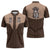 Cowcat Zipper Polo Shirt Cowboy Cat Meowdy Retro Western Yoke Brown - Wonder Print Shop