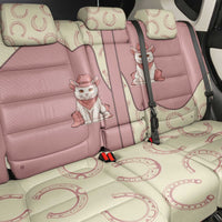 Cowcat Back Car Seat Cover Cowboy Cat Meowdy Retro Western Yoke Pink - Wonder Print Shop