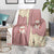 Cowcat Blanket Cowboy Cat Meowdy Retro Western Yoke Pink - Wonder Print Shop