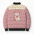 Cowcat Bomber Puffer Jacket Cowboy Cat Meowdy Retro Western Yoke Pink - Wonder Print Shop