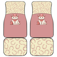 Cowcat Car Mats Cowboy Cat Meowdy Retro Western Yoke Pink - Wonder Print Shop