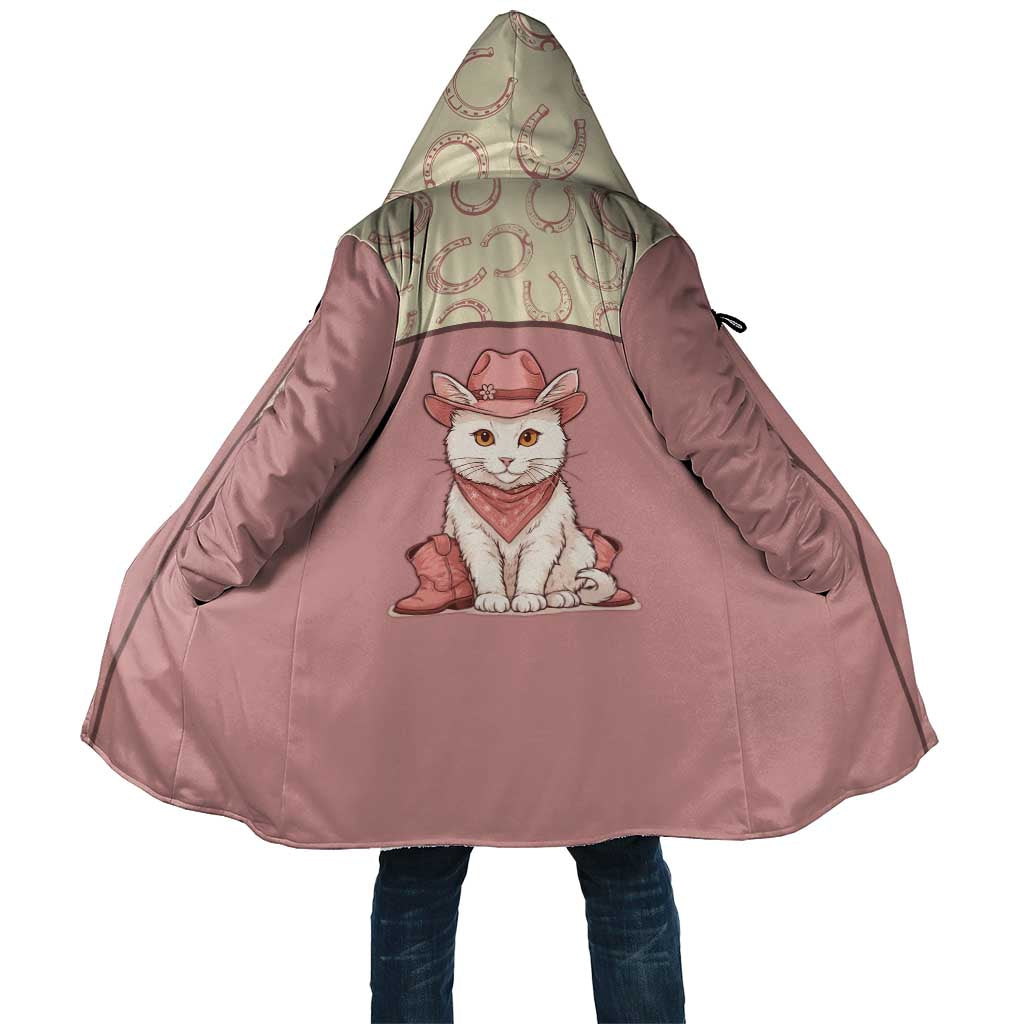 Cowcat Cloak Cowboy Cat Meowdy Retro Western Yoke Pink - Wonder Print Shop