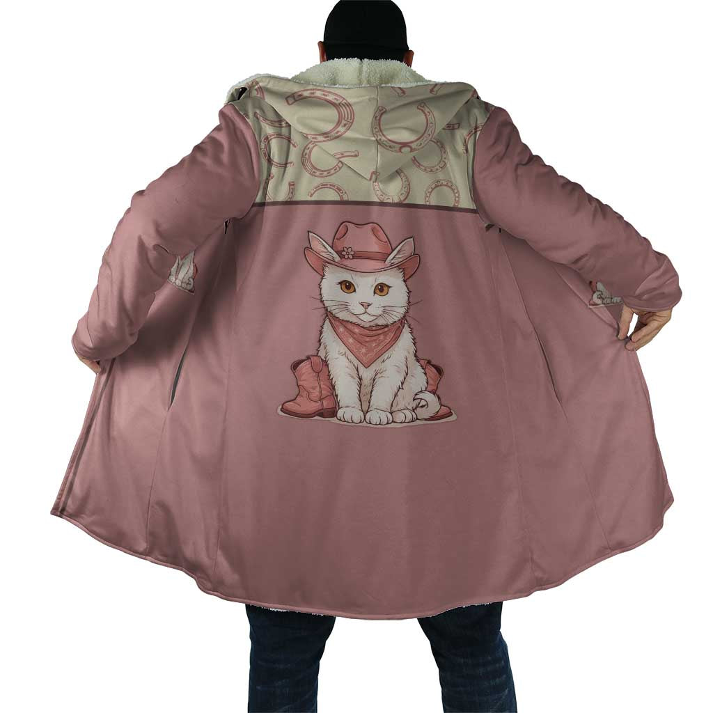 Cowcat Cloak Cowboy Cat Meowdy Retro Western Yoke Pink - Wonder Print Shop