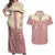 Cowcat Couples Matching Off Shoulder Maxi Dress and Hawaiian Shirt Cowboy Cat Meowdy Retro Western Yoke Pink - Wonder Print Shop