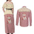 Cowcat Couples Matching Off Shoulder Maxi Dress and Long Sleeve Button Shirt Cowboy Cat Meowdy Retro Western Yoke Pink - Wonder Print Shop