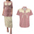 Cowcat Couples Matching Puletasi and Hawaiian Shirt Cowboy Cat Meowdy Retro Western Yoke Pink - Wonder Print Shop