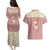 Cowcat Couples Matching Puletasi and Hawaiian Shirt Cowboy Cat Meowdy Retro Western Yoke Pink - Wonder Print Shop