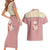 Cowcat Couples Matching Short Sleeve Bodycon Dress and Hawaiian Shirt Cowboy Cat Meowdy Retro Western Yoke Pink - Wonder Print Shop