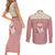Cowcat Couples Matching Short Sleeve Bodycon Dress and Long Sleeve Button Shirt Cowboy Cat Meowdy Retro Western Yoke Pink - Wonder Print Shop