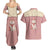 Cowcat Couples Matching Summer Maxi Dress and Hawaiian Shirt Cowboy Cat Meowdy Retro Western Yoke Pink - Wonder Print Shop