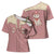 Cowcat Cross Shoulder Shirt Cowboy Cat Meowdy Retro Western Yoke Pink - Wonder Print Shop