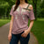 Cowcat Cross Shoulder Shirt Cowboy Cat Meowdy Retro Western Yoke Pink - Wonder Print Shop