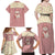 Cowcat Family Matching Off Shoulder Maxi Dress and Hawaiian Shirt Cowboy Cat Meowdy Retro Western Yoke Pink - Wonder Print Shop