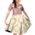 Cowcat Family Matching Off Shoulder Short Dress and Hawaiian Shirt Cowboy Cat Meowdy Retro Western Yoke Pink - Wonder Print Shop