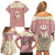 Cowcat Family Matching Off Shoulder Short Dress and Hawaiian Shirt Cowboy Cat Meowdy Retro Western Yoke Pink - Wonder Print Shop