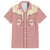 Cowcat Family Matching Short Sleeve Bodycon Dress and Hawaiian Shirt Cowboy Cat Meowdy Retro Western Yoke Pink - Wonder Print Shop