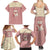 Cowcat Family Matching Summer Maxi Dress and Hawaiian Shirt Cowboy Cat Meowdy Retro Western Yoke Pink - Wonder Print Shop