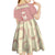 Cowcat Kid Short Sleeve Dress Cowboy Cat Meowdy Retro Western Yoke Pink - Wonder Print Shop