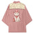Cowcat Kimono Cowboy Cat Meowdy Retro Western Yoke Pink - Wonder Print Shop
