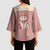 Cowcat Kimono Sleeve Blouse Cowboy Cat Meowdy Retro Western Yoke Pink - Wonder Print Shop