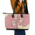 Cowcat Leather Tote Bag Cowboy Cat Meowdy Retro Western Yoke Pink - Wonder Print Shop