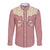 Cowcat Long Sleeve Button Shirt Cowboy Cat Meowdy Retro Western Yoke Pink - Wonder Print Shop