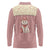 Cowcat Long Sleeve Polo Shirt Cowboy Cat Meowdy Retro Western Yoke Pink - Wonder Print Shop