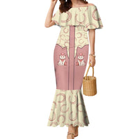 Cowcat Mermaid Dress Cowboy Cat Meowdy Retro Western Yoke Pink - Wonder Print Shop