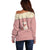 Cowcat Off Shoulder Sweater Cowboy Cat Meowdy Retro Western Yoke Pink - Wonder Print Shop