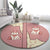 Cowcat Round Carpet Cowboy Cat Meowdy Retro Western Yoke Pink - Wonder Print Shop