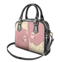 Cowcat Shoulder Handbag Cowboy Cat Meowdy Retro Western Yoke Pink - Wonder Print Shop