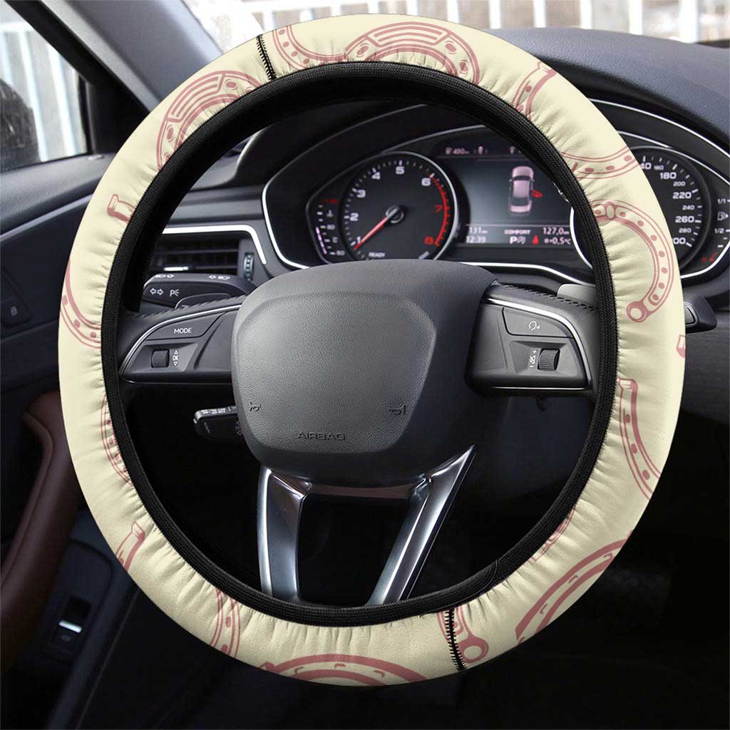 Cowcat Steering Wheel Cover Cowboy Cat Meowdy Retro Western Yoke Pink - Wonder Print Shop
