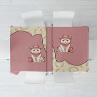 Cowcat Tablecloth Cowboy Cat Meowdy Retro Western Yoke Pink - Wonder Print Shop