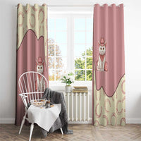 Cowcat Window Curtain Cowboy Cat Meowdy Retro Western Yoke Pink - Wonder Print Shop