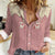 Cowcat Women Casual Shirt Cowboy Cat Meowdy Retro Western Yoke Pink - Wonder Print Shop