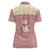 Cowcat Women Polo Shirt Cowboy Cat Meowdy Retro Western Yoke Pink - Wonder Print Shop