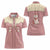 Cowcat Women Polo Shirt Cowboy Cat Meowdy Retro Western Yoke Pink - Wonder Print Shop