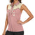 Cowcat Women Sleeveless Polo Shirt Cowboy Cat Meowdy Retro Western Yoke Pink - Wonder Print Shop