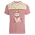 Cowcat Women V-Neck T-Shirt Cowboy Cat Meowdy Retro Western Yoke Pink - Wonder Print Shop