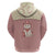 Cowcat Zip Hoodie Cowboy Cat Meowdy Retro Western Yoke Pink - Wonder Print Shop