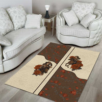 Cowgirl Area Rug Rose Retro Western Yoke - Wonder Print Shop