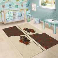 Cowgirl Area Rug Rose Retro Western Yoke - Wonder Print Shop