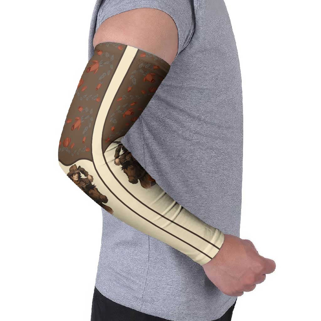 Cowgirl Arm Sleeves Rose Retro Western Yoke - Wonder Print Shop