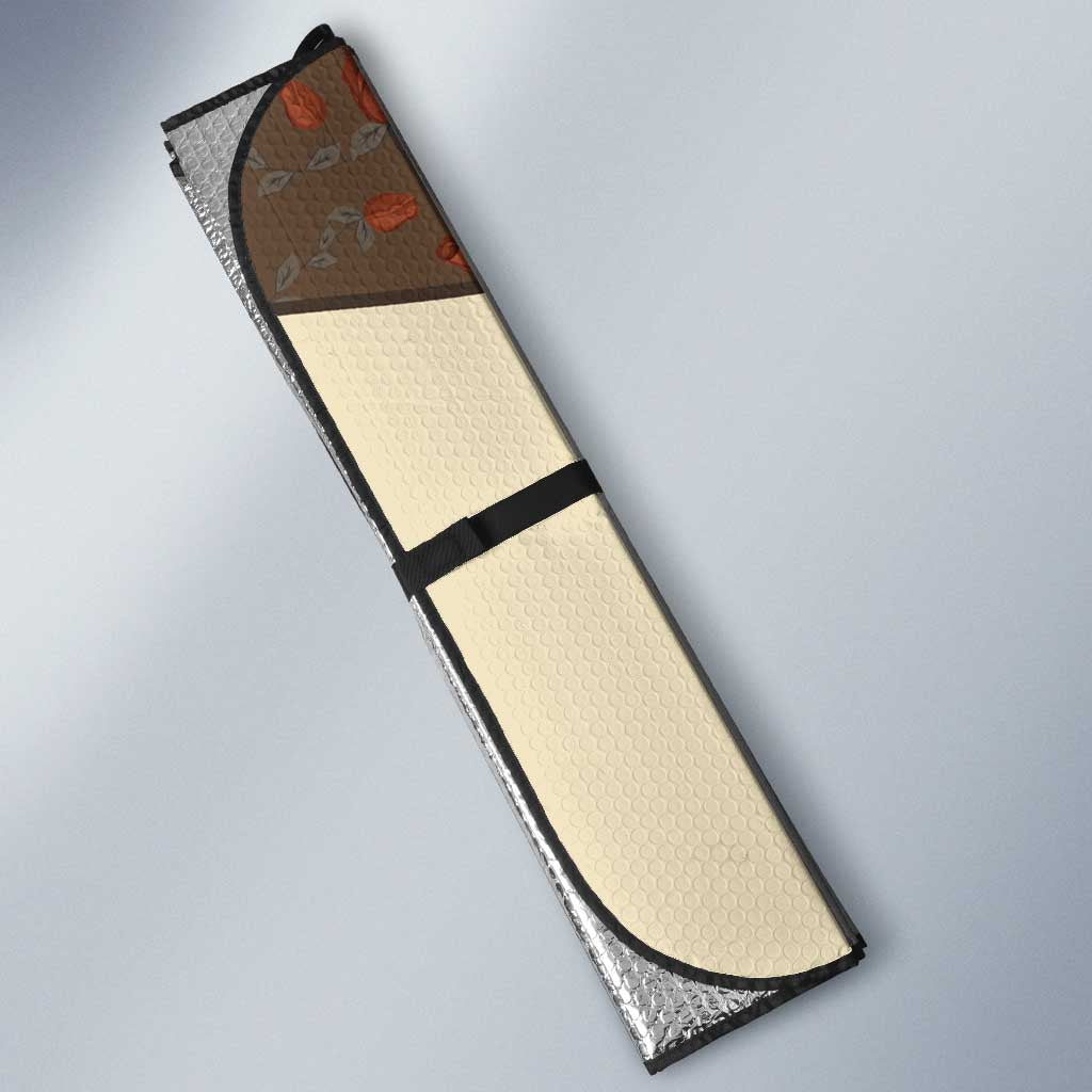 Cowgirl Auto Sun Shade Rose Retro Western Yoke - Wonder Print Shop