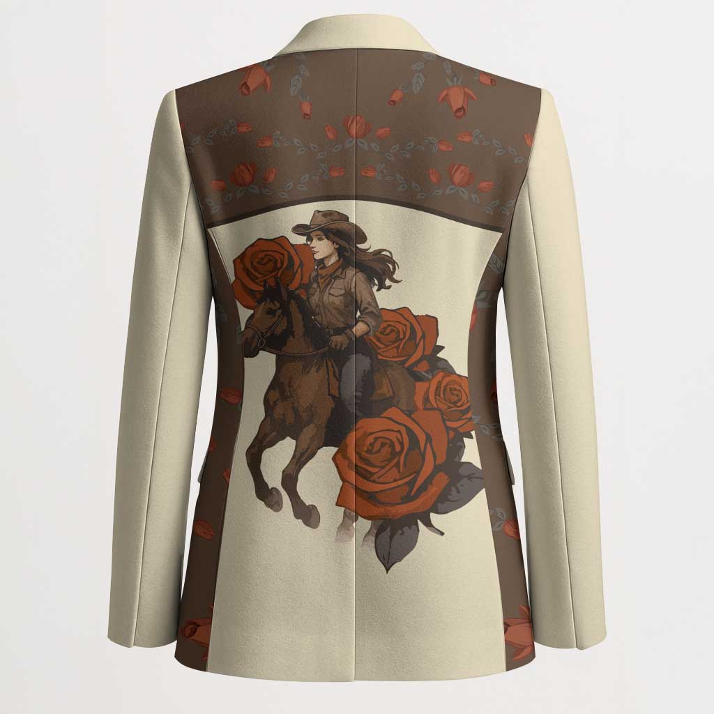 Cowgirl Blazer Rose Retro Western Yoke - Wonder Print Shop