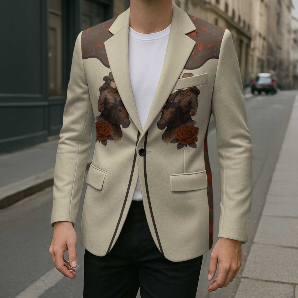 Cowgirl Blazer Rose Retro Western Yoke - Wonder Print Shop